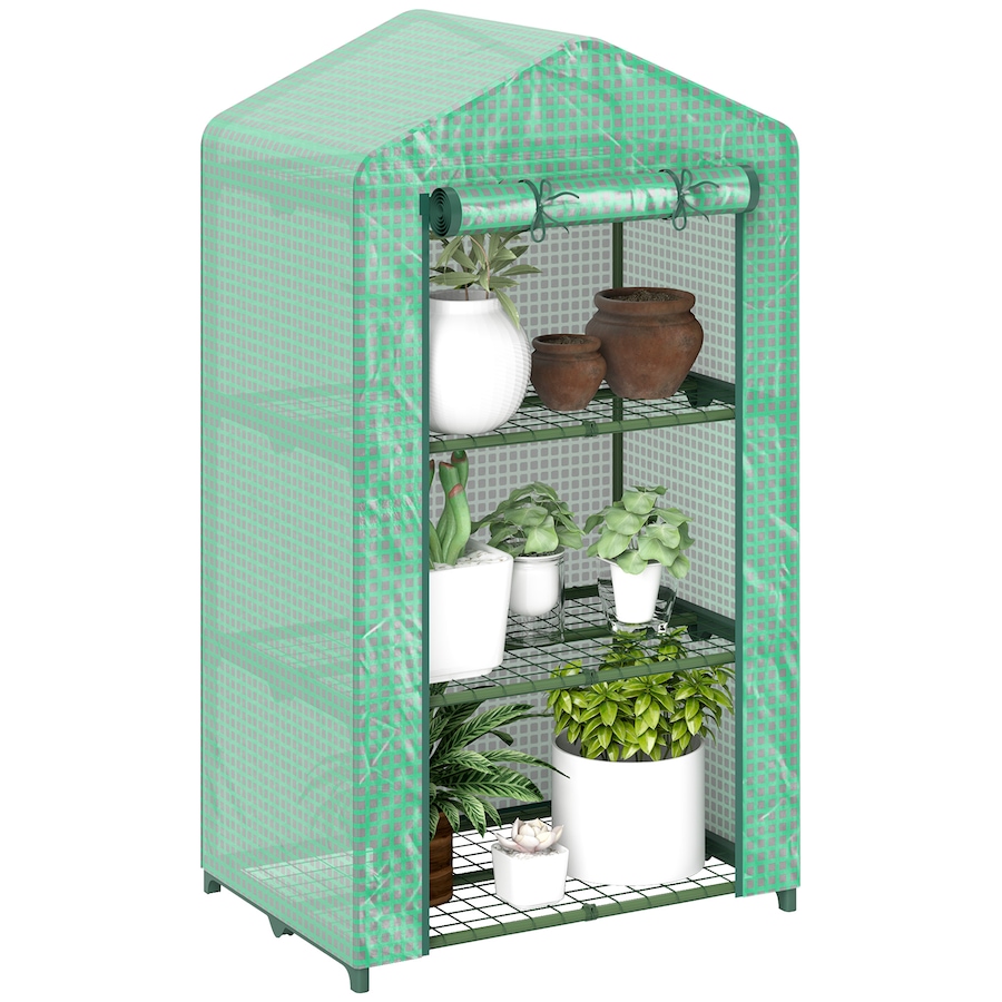 Image 965016.jpg, Product 965-016 / Price $45.99, Outsunny 3 Tier Mini Greenhouse, Small Greenhouse with PE Cover, Green from Outsunny on TSC.ca's Home & Garden department