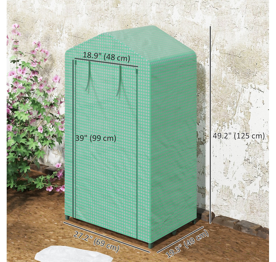 Image 965016_ALTMORE2.jpg, Product 965-016 / Price $44.99, Outsunny 3 Tier Mini Greenhouse, Small Greenhouse with PE Cover, Green from Outsunny on TSC.ca's Home & Garden department