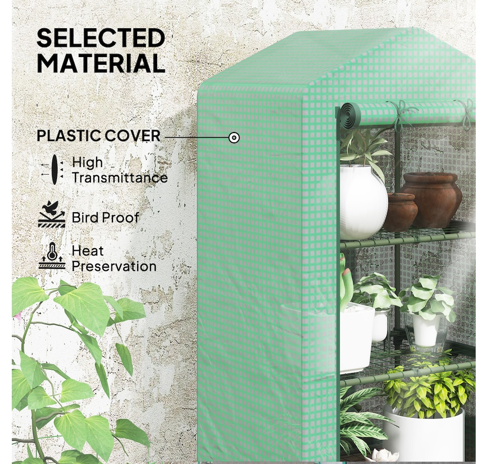 Image 965016_ALTMORE3.jpg, Product 965-016 / Price $44.99, Outsunny 3 Tier Mini Greenhouse, Small Greenhouse with PE Cover, Green from Outsunny on TSC.ca's Home & Garden department