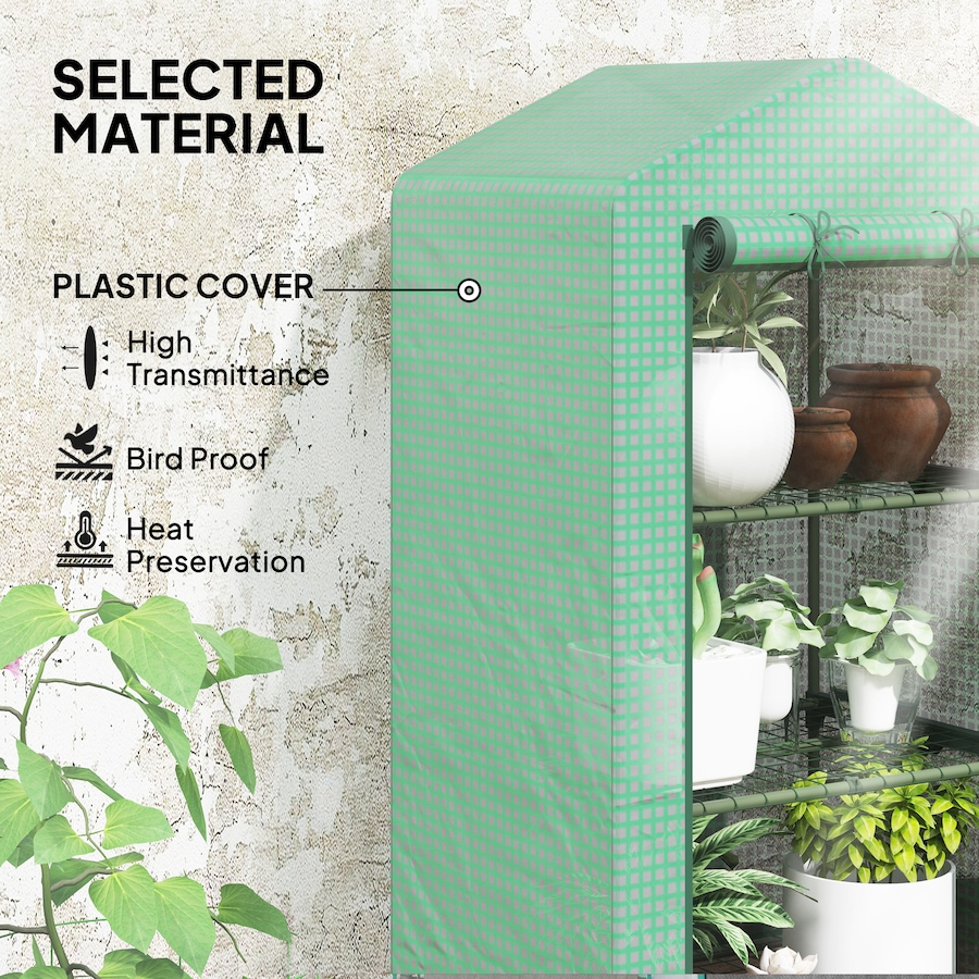 Image 965016_ALTMORE3.jpg, Product 965-016 / Price $45.99, Outsunny 3 Tier Mini Greenhouse, Small Greenhouse with PE Cover, Green from Outsunny on TSC.ca's Home & Garden department