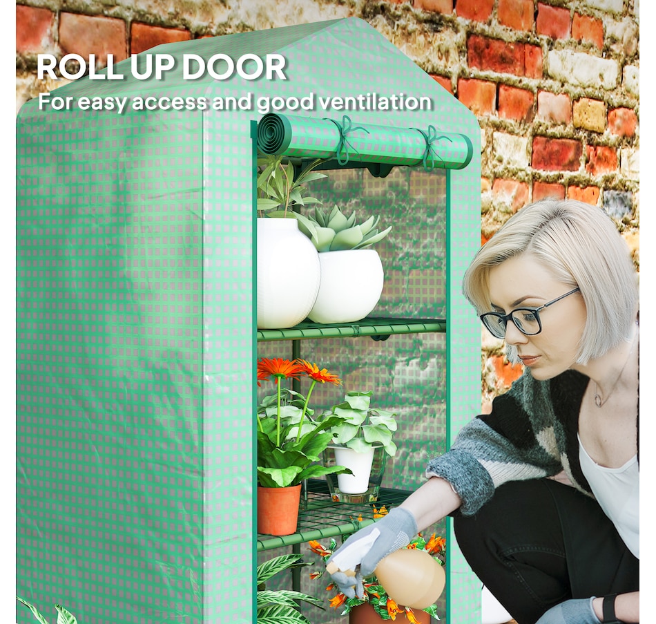 Image 965016_ALTMORE4.jpg, Product 965-016 / Price $44.99, Outsunny 3 Tier Mini Greenhouse, Small Greenhouse with PE Cover, Green from Outsunny on TSC.ca's Home & Garden department