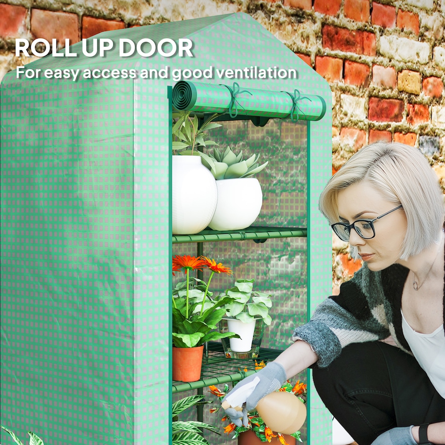 Image 965016_ALTMORE4.jpg, Product 965-016 / Price $45.99, Outsunny 3 Tier Mini Greenhouse, Small Greenhouse with PE Cover, Green from Outsunny on TSC.ca's Home & Garden department