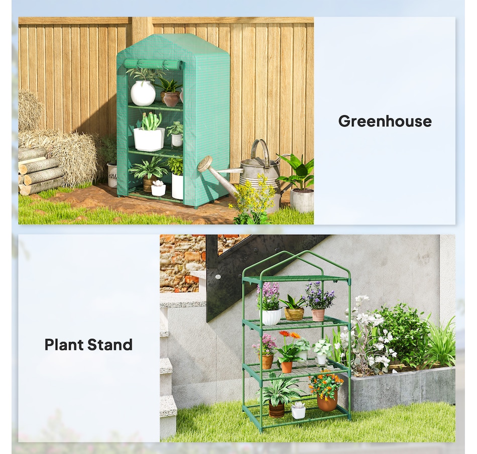 Image 965016_ALTMORE6.jpg, Product 965-016 / Price $44.99, Outsunny 3 Tier Mini Greenhouse, Small Greenhouse with PE Cover, Green from Outsunny on TSC.ca's Home & Garden department