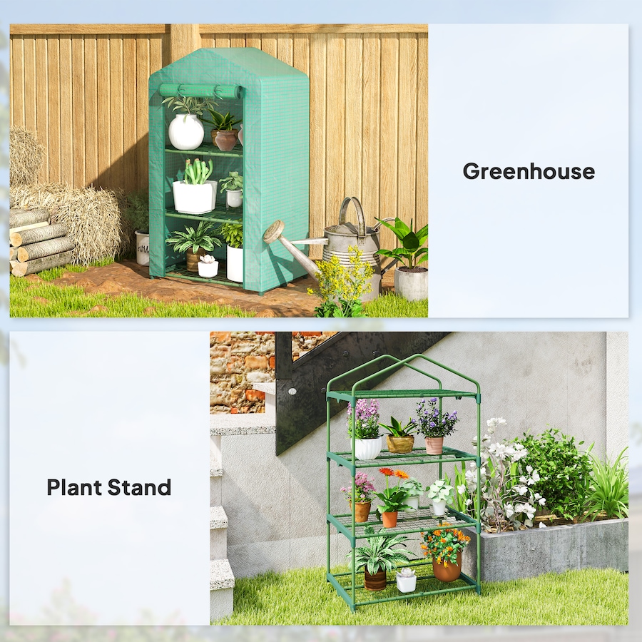 Image 965016_ALTMORE6.jpg, Product 965-016 / Price $45.99, Outsunny 3 Tier Mini Greenhouse, Small Greenhouse with PE Cover, Green from Outsunny on TSC.ca's Home & Garden department