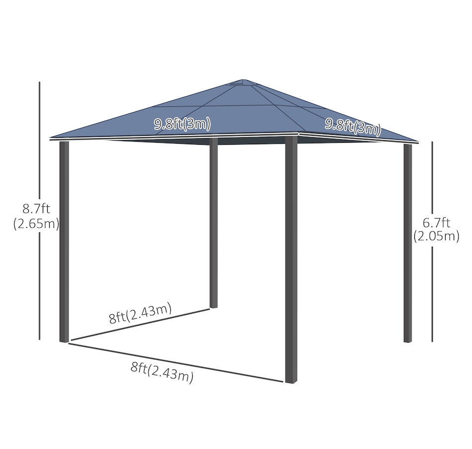Image 965017_ALTMORE2.jpg, Product 965-017 / Price $1,009.99, Outsunny 10' x 10' Hardtop Gazebo Canopy from Outsunny on TSC.ca's Home & Garden department