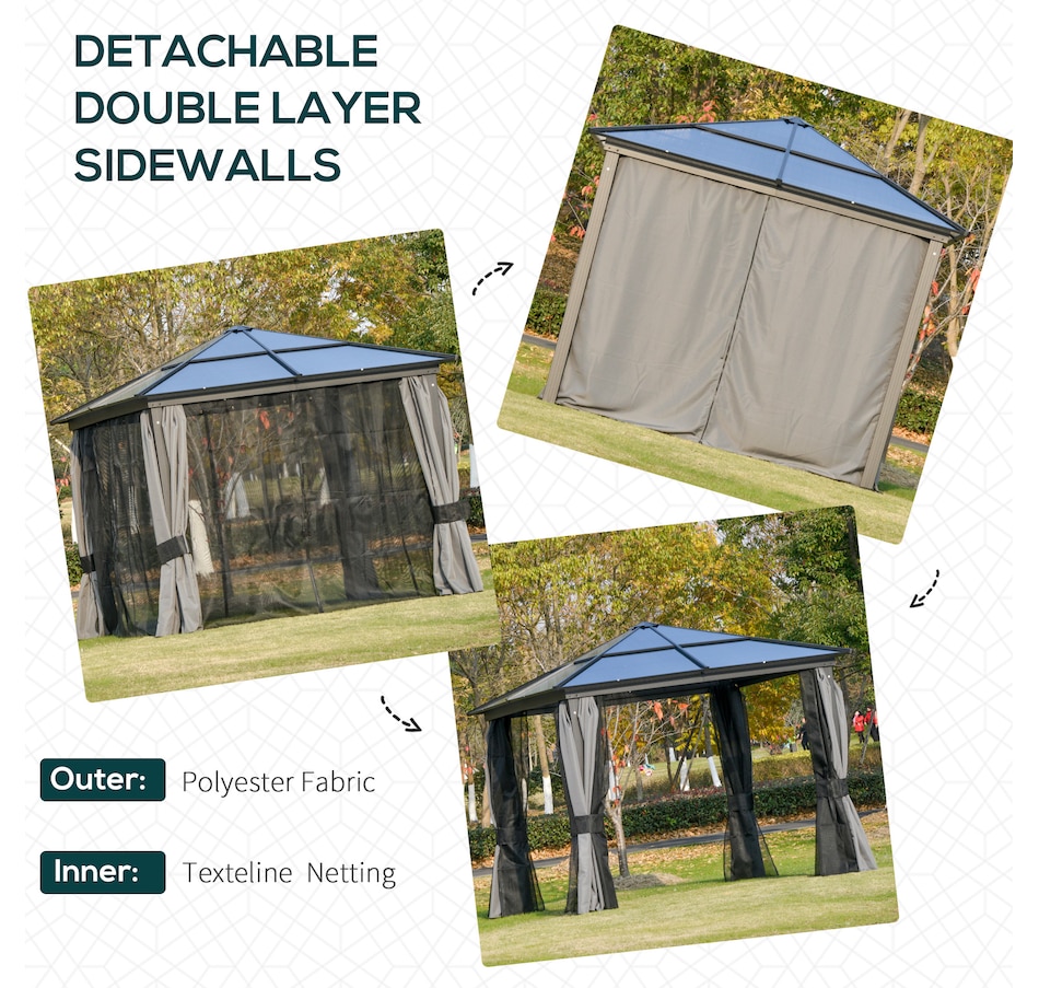 Image 965017_ALTMORE4.jpg, Product 965-017 / Price $1,009.99, Outsunny 10' x 10' Hardtop Gazebo Canopy from Outsunny on TSC.ca's Home & Garden department