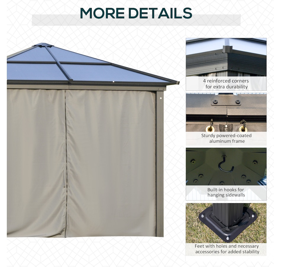 Image 965017_ALTMORE5.jpg, Product 965-017 / Price $1,009.99, Outsunny 10' x 10' Hardtop Gazebo Canopy from Outsunny on TSC.ca's Home & Garden department