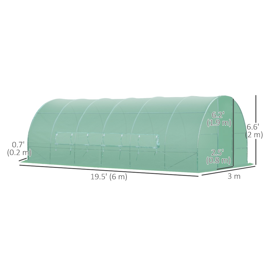 Image 965018_ALTMORE2.jpg, Product 965-018 / Price $289.99, Outsunny 20x10x6.6ft Walk-in Tunnel Greenhouse from Outsunny on TSC.ca's Home & Garden department