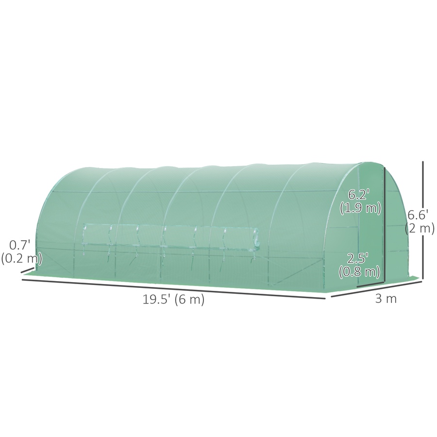 Image 965018_ALTMORE2.jpg, Product 965-018 / Price $259.99, Outsunny 20x10x6.6ft  Walk-in Tunnel Greenhouse from Outsunny on TSC.ca's Home & Garden department