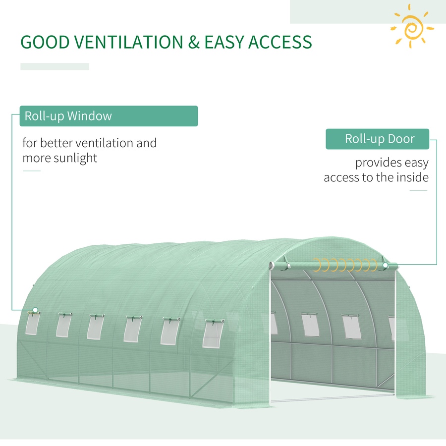 Image 965019_ALTMORE4.jpg, Product 965-019 / Price $207.99, Outsunny 20' x 10' x 6.6' Large Walk-in Greenhouse from Outsunny on TSC.ca's Home & Garden department
