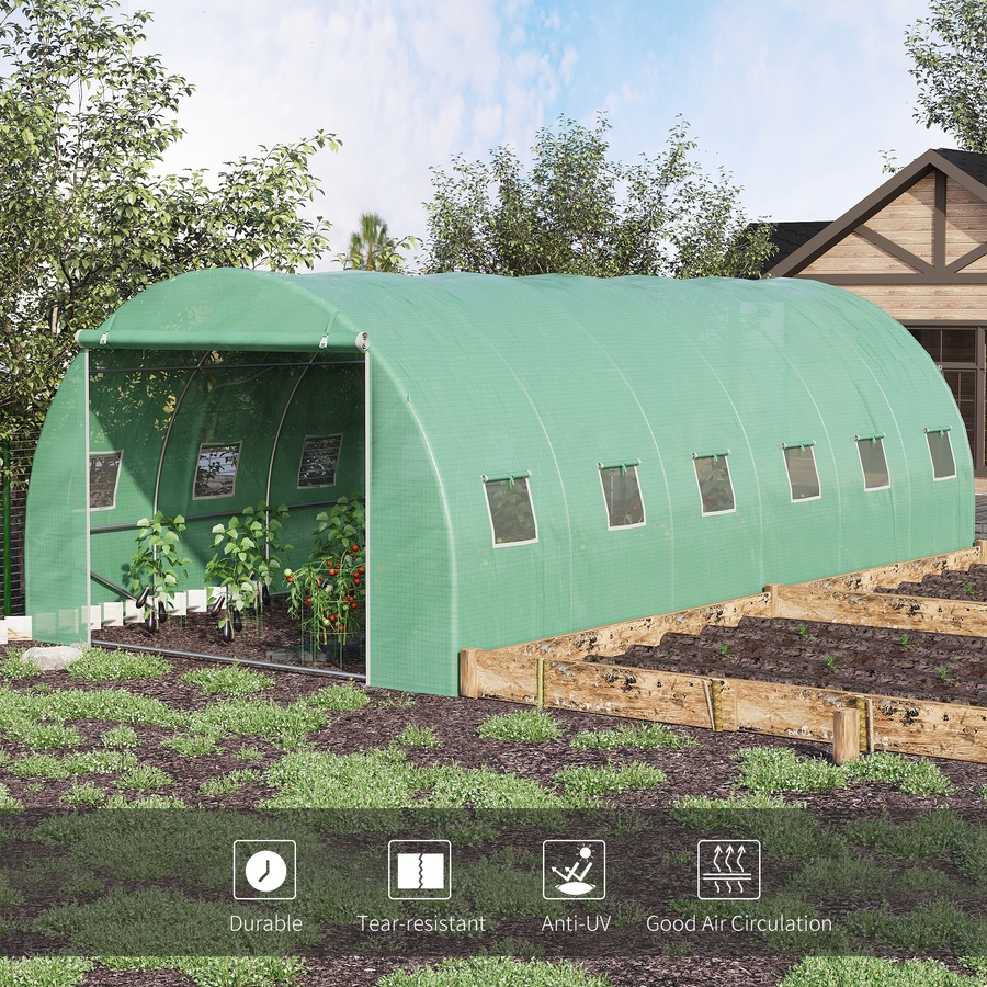 Image 965019_ALTMORE5.jpg, Product 965-019 / Price $207.99, Outsunny 20' x 10' x 6.6' Large Walk-in Greenhouse from Outsunny on TSC.ca's Home & Garden department