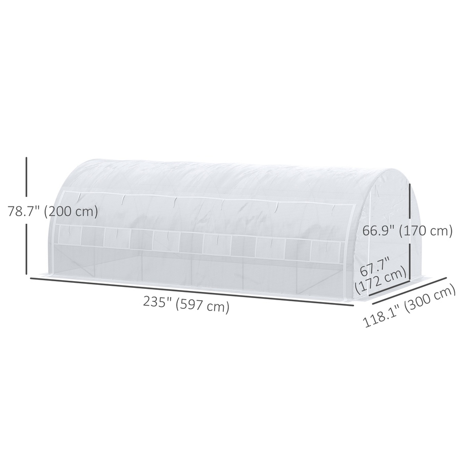 Image 965022_ALTMORE2.jpg, Product 965-022 / Price $266.99, Outsunny 20'x10'x6' Large Walk-in Greenhouse from Outsunny on TSC.ca's Home & Garden department
