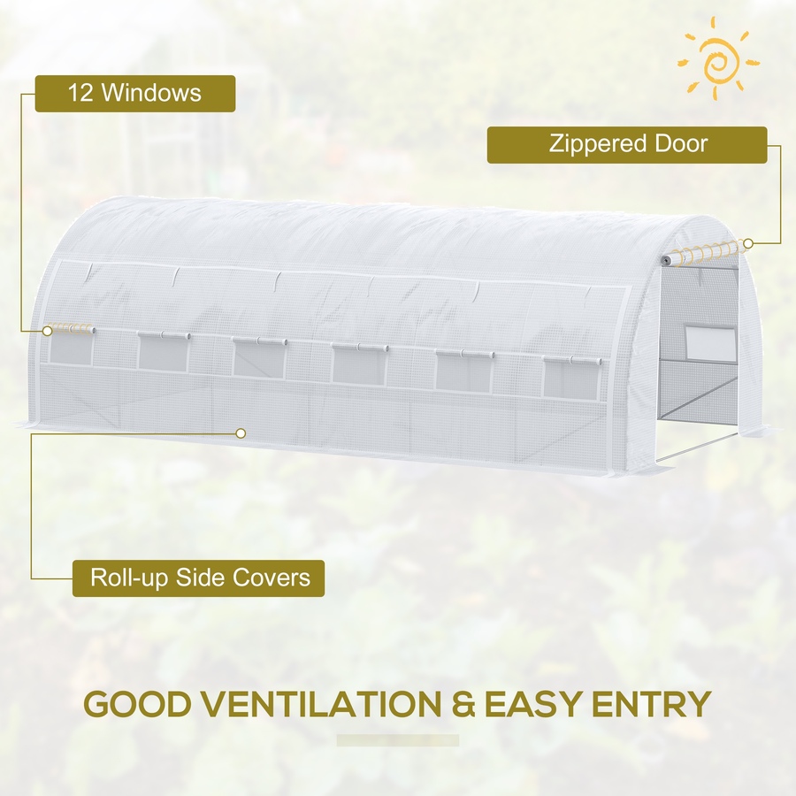 Image 965022_ALTMORE3.jpg, Product 965-022 / Price $266.99, Outsunny 20'x10'x6' Large Walk-in Greenhouse from Outsunny on TSC.ca's Home & Garden department