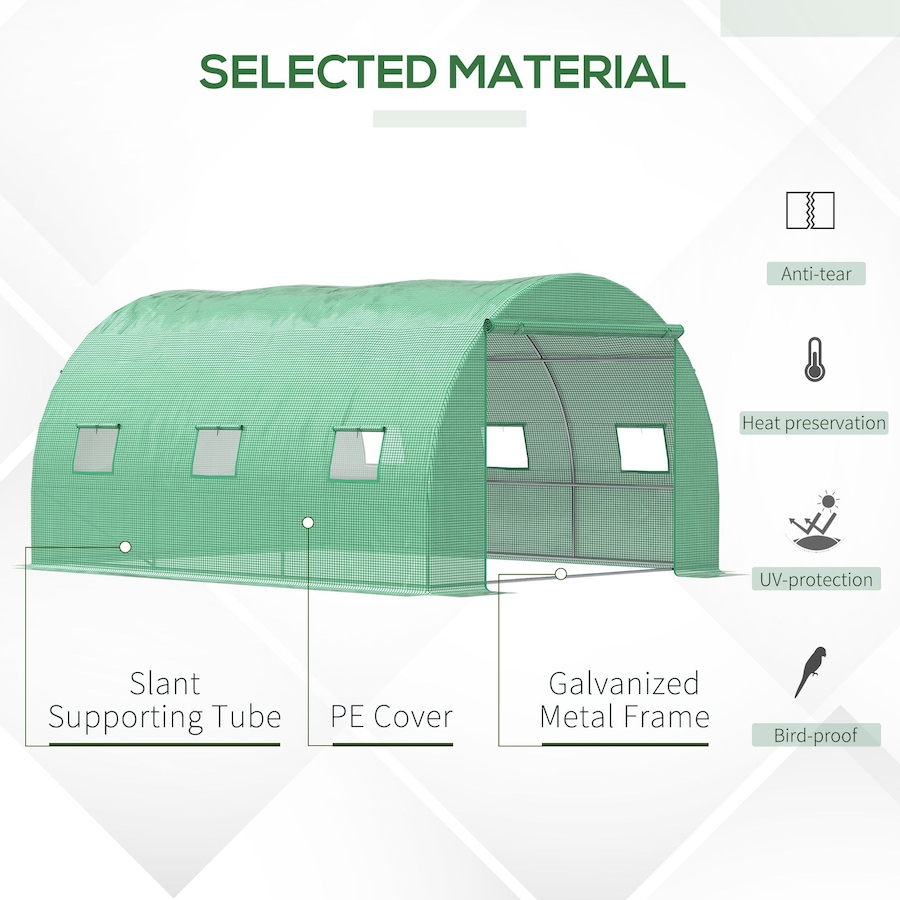 Image 965023_ALTMORE3.jpg, Product 965-023 / Price $139.99, Outsunny Walk-in Polytunnel Greenhouse, Outdoor Garden Tunnel Greenhouse from Outsunny on TSC.ca's Home & Garden department