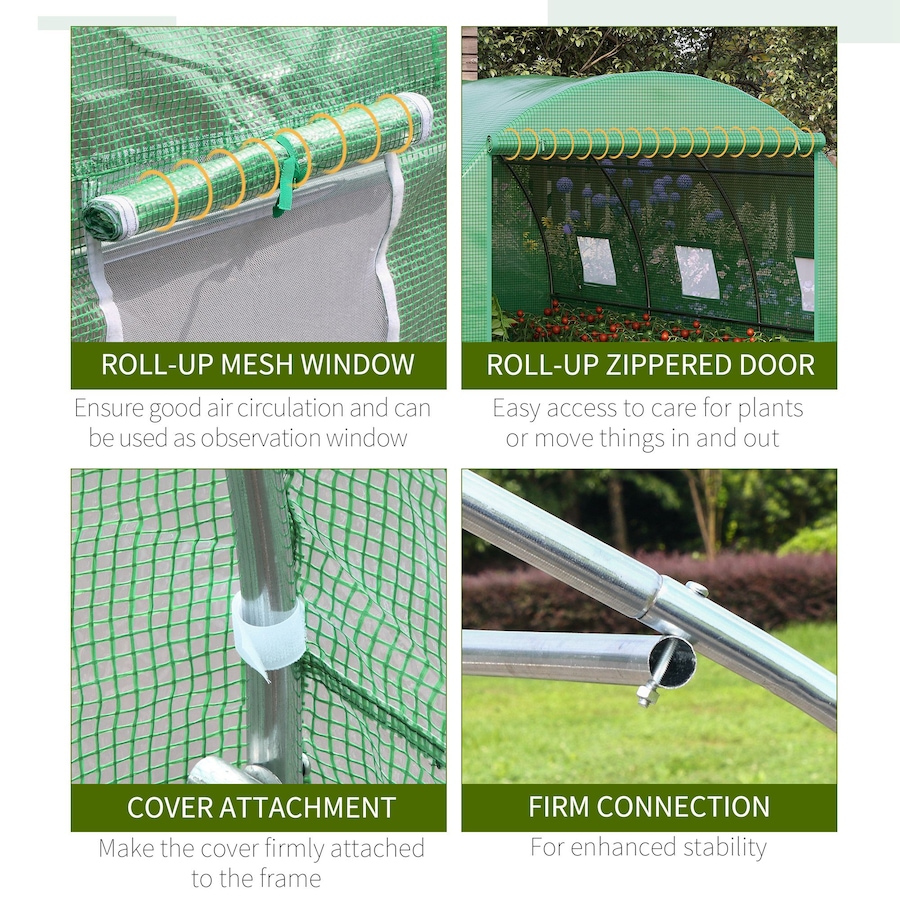 Image 965023_ALTMORE5.jpg, Product 965-023 / Price $139.99, Outsunny Walk-in Polytunnel Greenhouse, Outdoor Garden Tunnel Greenhouse from Outsunny on TSC.ca's Home & Garden department