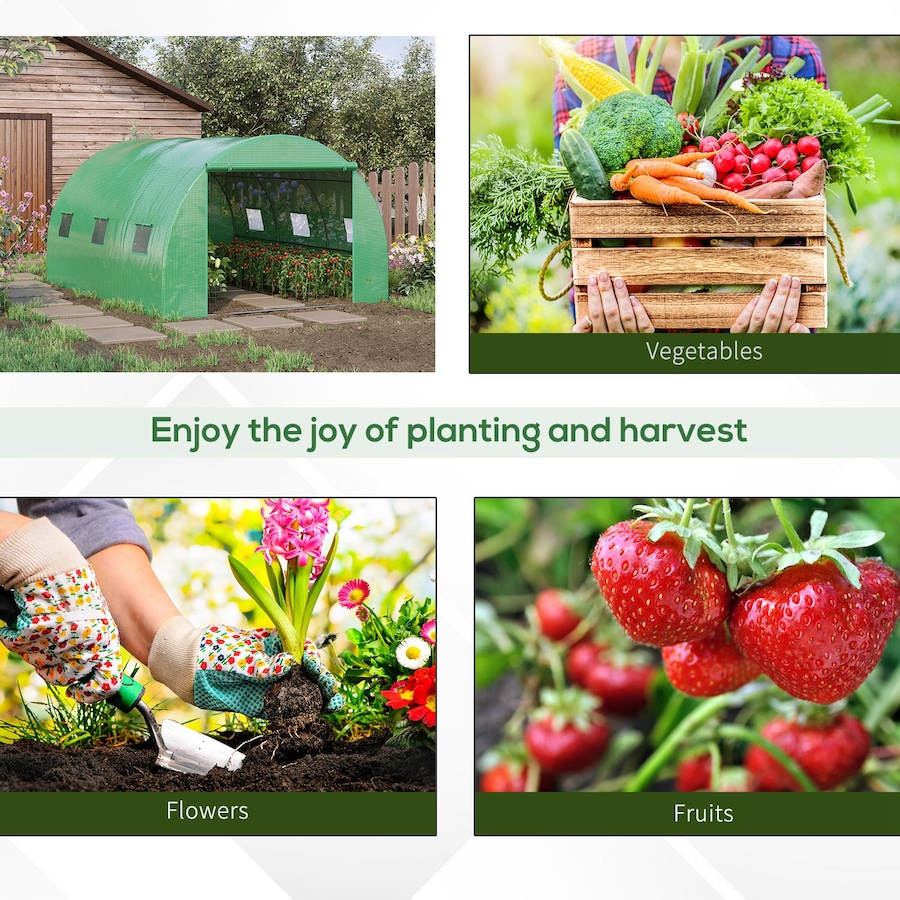 Image 965023_ALTMORE6.jpg, Product 965-023 / Price $139.99, Outsunny Walk-in Polytunnel Greenhouse, Outdoor Garden Tunnel Greenhouse from Outsunny on TSC.ca's Home & Garden department