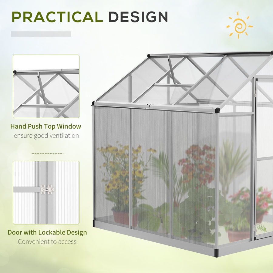 Image 965027_ALTMORE12.jpg, Product 965-027 / Price $299.99 - $439.99, Outsunny 8' x 6' Portable Outdoor Walk-In Garden Greenhouse w/ Roof Vent from Outsunny on TSC.ca's Home & Garden department