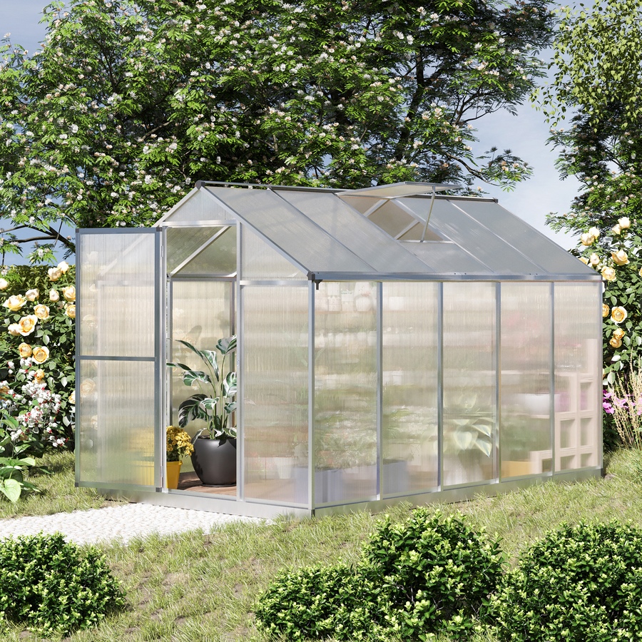 Image 965027_ALTMORE16.jpg, Product 965-027 / Price $299.99 - $439.99, Outsunny 8' x 6' Portable Outdoor Walk-In Garden Greenhouse w/ Roof Vent from Outsunny on TSC.ca's Home & Garden department