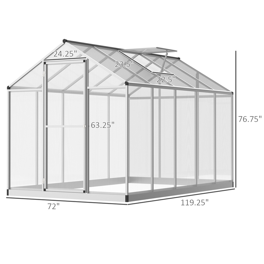 Image 965027_ALTMORE17.jpg, Product 965-027 / Price $299.99 - $439.99, Outsunny 8' x 6' Portable Outdoor Walk-In Garden Greenhouse w/ Roof Vent from Outsunny on TSC.ca's Home & Garden department