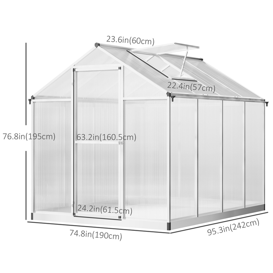 Image 965027_ALTMORE2.jpg, Product 965-027 / Price $299.99 - $439.99, Outsunny 8' x 6' Portable Outdoor Walk-In Garden Greenhouse w/ Roof Vent from Outsunny on TSC.ca's Home & Garden department