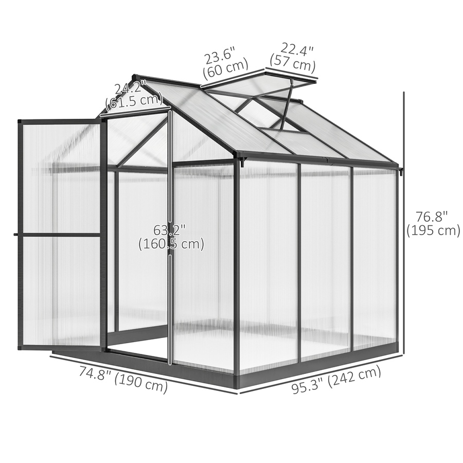 Image 965027_ALTMORE23.jpg, Product 965-027 / Price $299.99 - $439.99, Outsunny 8' x 6' Portable Outdoor Walk-In Garden Greenhouse w/ Roof Vent from Outsunny on TSC.ca's Home & Garden department