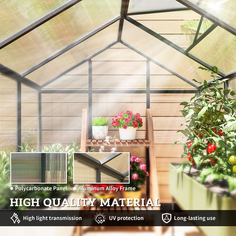 Image 965027_ALTMORE24.jpg, Product 965-027 / Price $299.99 - $439.99, Outsunny 8' x 6' Portable Outdoor Walk-In Garden Greenhouse w/ Roof Vent from Outsunny on TSC.ca's Home & Garden department