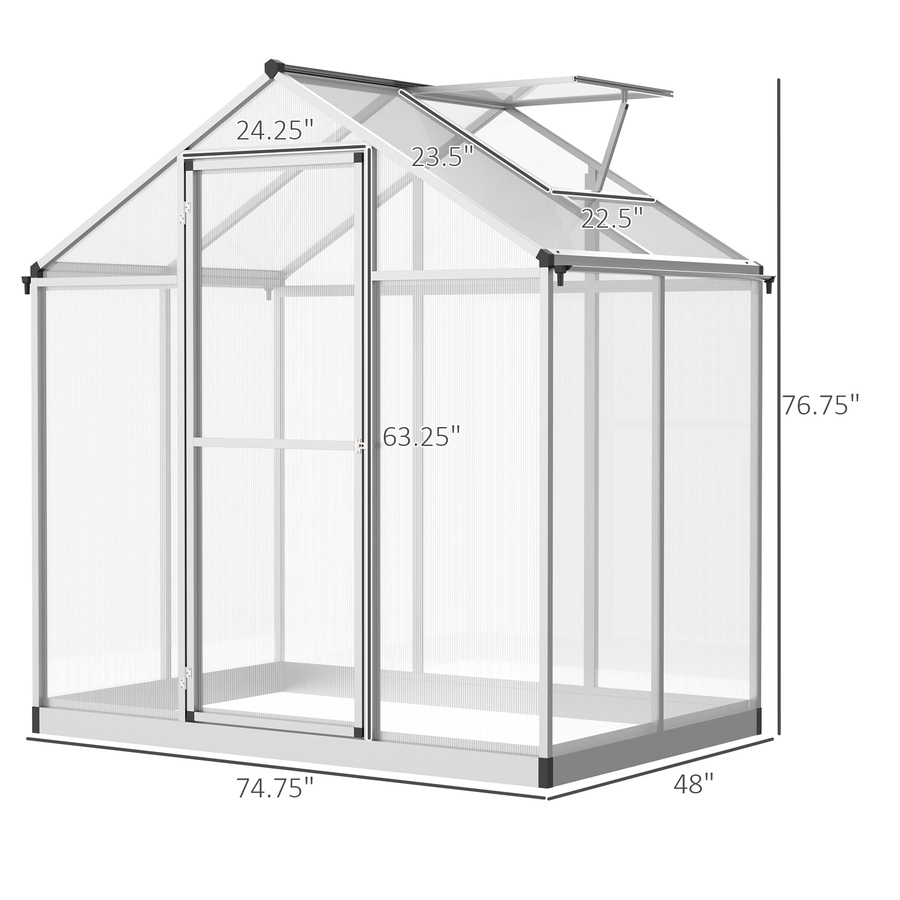 Image 965027_ALTMORE31.jpg, Product 965-027 / Price $299.99 - $439.99, Outsunny 8' x 6' Portable Outdoor Walk-In Garden Greenhouse w/ Roof Vent from Outsunny on TSC.ca's Home & Garden department