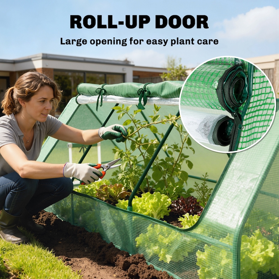 Image 965040_ALTMORE12.jpg, Product 965-040 / Price $69.99, Outsunny Portable Mini Greenhouse with Mesh Windows, 94.5" x 35.4" x 35.4" from Outsunny on TSC.ca's Home & Garden department