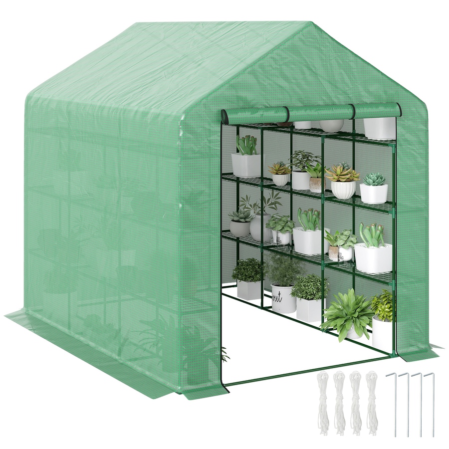 Image 965042.jpg, Product 965-042 / Price $149.99, Outsunny 8' x 6' x 7' Portable Walk-In Greenhouse Hot House from Outsunny on TSC.ca's Home & Garden department