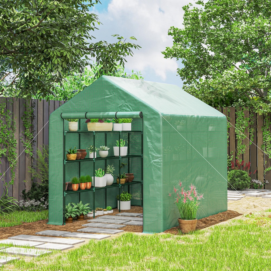 Image 965042_ALTMORE10.jpg, Product 965-042 / Price $149.99, Outsunny 8' x 6' x 7' Portable Walk-In Greenhouse Hot House from Outsunny on TSC.ca's Home & Garden department