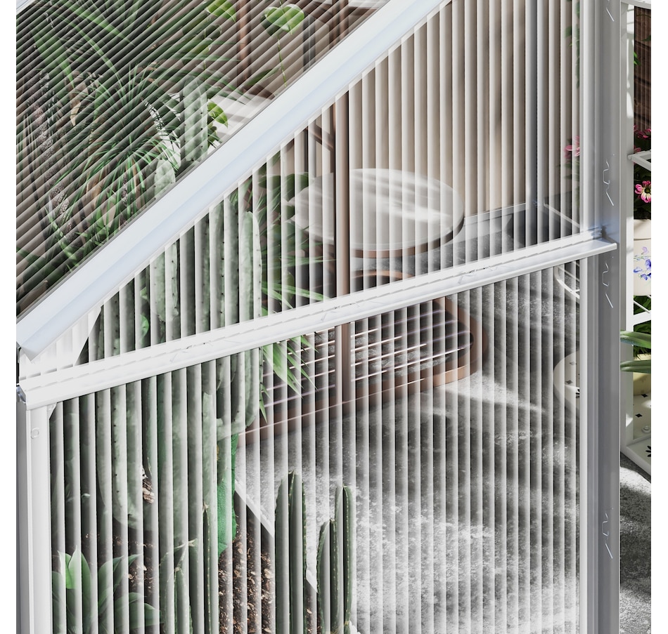 Image 965045_ALTMORE8.jpg, Product 965-045 / Price $369.99, Outsunny 6' x 6' Walk-In Polycarbonate Greenhouse with Foundation Window from Outsunny on TSC.ca's Home & Garden department