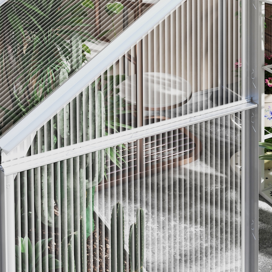 Image 965045_ALTMORE8.jpg, Product 965-045 / Price $289.99, Outsunny 6' x 6' Walk-In Polycarbonate Greenhouse with Foundation Window from Outsunny on TSC.ca's Home & Garden department