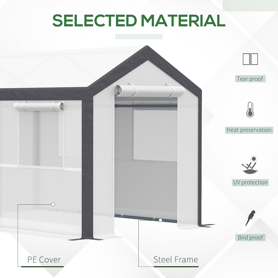 Image 965046_ALTMORE3.jpg, Product 965-046 / Price $216.99, Outsunny 6.6' x 10' x 7' Heavy Duty Walk-In Greenhouse from Outsunny on TSC.ca's Home & Garden department