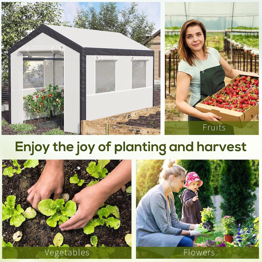 Image 965046_ALTMORE6.jpg, Product 965-046 / Price $216.99, Outsunny 6.6' x 10' x 7' Heavy Duty Walk-In Greenhouse from Outsunny on TSC.ca's Home & Garden department