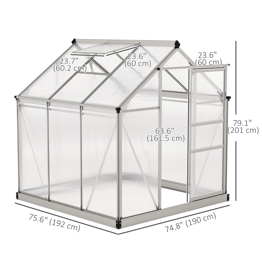 Image 965048_ALTMORE2.jpg, Product 965-048 / Price $299.99, Outsunny Greenhouse, Walk-In Hot House, Clear PC Board with Sliding Door from Outsunny on TSC.ca's Home & Garden department