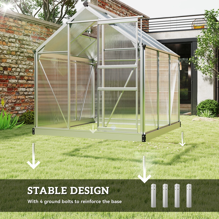 Image 965048_ALTMORE5.jpg, Product 965-048 / Price $299.99, Outsunny Greenhouse, Walk-In Hot House, Clear PC Board with Sliding Door from Outsunny on TSC.ca's Home & Garden department