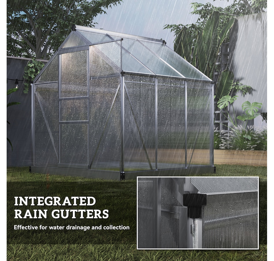Image 965048_ALTMORE6.jpg, Product 965-048 / Price $369.99, Outsunny Greenhouse, Walk-In Hot House, Clear PC Board with Sliding Door from Outsunny on TSC.ca's Home & Garden department