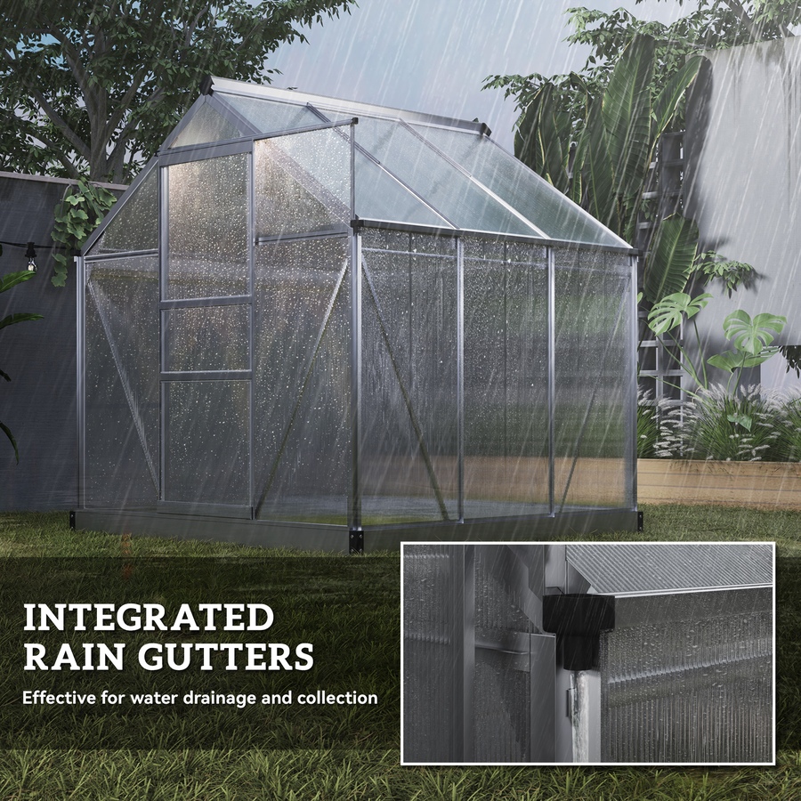 Image 965048_ALTMORE6.jpg, Product 965-048 / Price $299.99, Outsunny Greenhouse, Walk-In Hot House, Clear PC Board with Sliding Door from Outsunny on TSC.ca's Home & Garden department