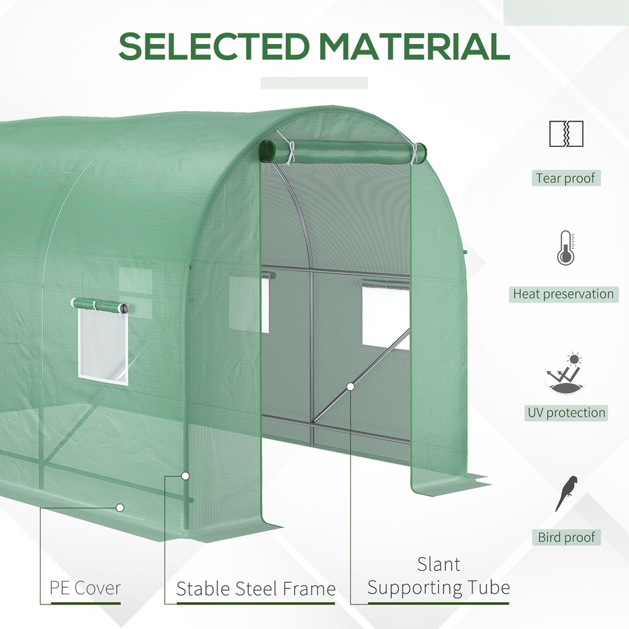 Image 965051_ALTMORE3.jpg, Product 965-051 / Price $109.99, Outsunny 11.5' x 6.6' x 6.6' Walk-in Tunnel Greenhouse from Outsunny on TSC.ca's Home & Garden department