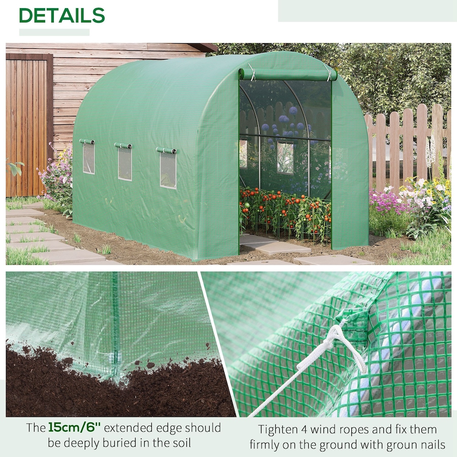 Image 965051_ALTMORE4.jpg, Product 965-051 / Price $109.99, Outsunny 11.5' x 6.6' x 6.6' Walk-in Tunnel Greenhouse from Outsunny on TSC.ca's Home & Garden department