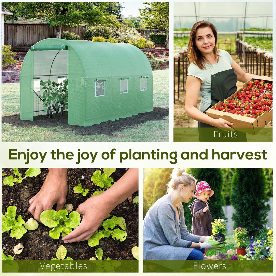 Image 965051_ALTMORE6.jpg, Product 965-051 / Price $109.99, Outsunny 11.5' x 6.6' x 6.6' Walk-in Tunnel Greenhouse from Outsunny on TSC.ca's Home & Garden department
