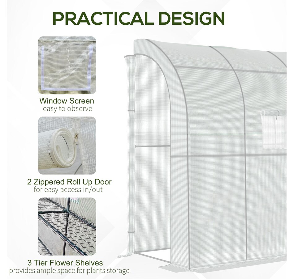 Image 965054_ALTMORE5.jpg, Product 965-054 / Price $79.99, Outsunny 7' x 3' x 7' Walk-In Greenhouse, Plant Gardening Green House from Outsunny on TSC.ca's Home & Garden department