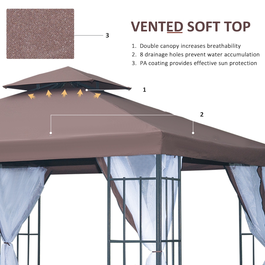 Image 965057_ALTMORE3.jpg, Product 965-057 / Price $309.99, Outsunny 10'x10' Garden Gazebo from Outsunny on TSC.ca's Home & Garden department