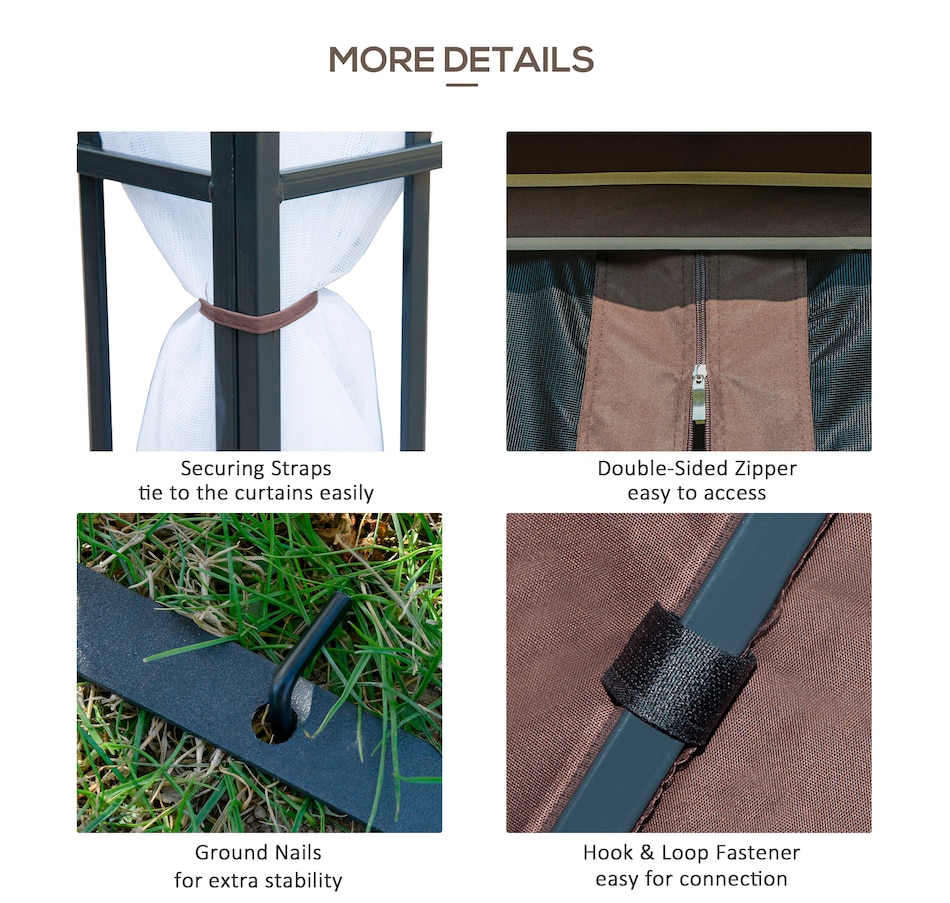 Image 965057_ALTMORE4.jpg, Product 965-057 / Price $274.99, Outsunny 10'x10' Garden Gazebo from Outsunny on TSC.ca's Home & Garden department