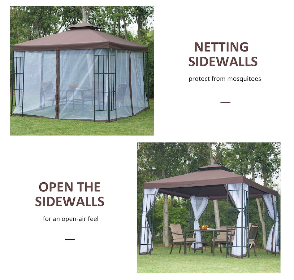 Image 965057_ALTMORE5.jpg, Product 965-057 / Price $274.99, Outsunny 10'x10' Garden Gazebo from Outsunny on TSC.ca's Home & Garden department
