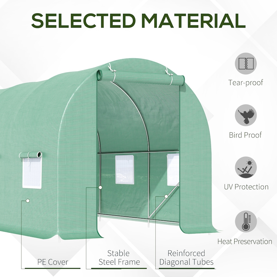 Image 965058_ALTMORE3.jpg, Product 965-058 / Price $144.99, Outsunny 14.6' x 6' x 6.6' Walk-in Tunnel Greenhouse from Outsunny on TSC.ca's Home & Garden department