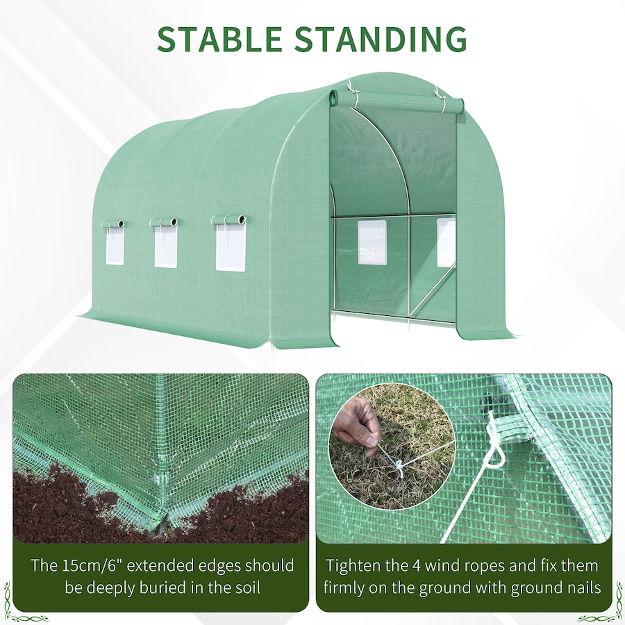 Image 965058_ALTMORE5.jpg, Product 965-058 / Price $144.99, Outsunny 14.6' x 6' x 6.6' Walk-in Tunnel Greenhouse from Outsunny on TSC.ca's Home & Garden department
