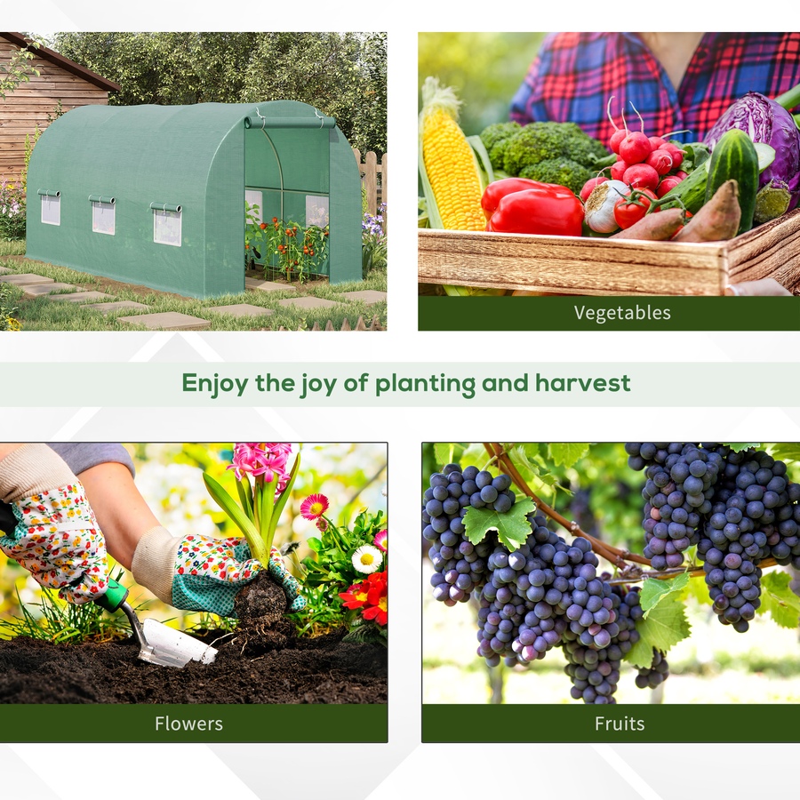 Image 965058_ALTMORE6.jpg, Product 965-058 / Price $144.99, Outsunny 14.6' x 6' x 6.6' Walk-in Tunnel Greenhouse from Outsunny on TSC.ca's Home & Garden department