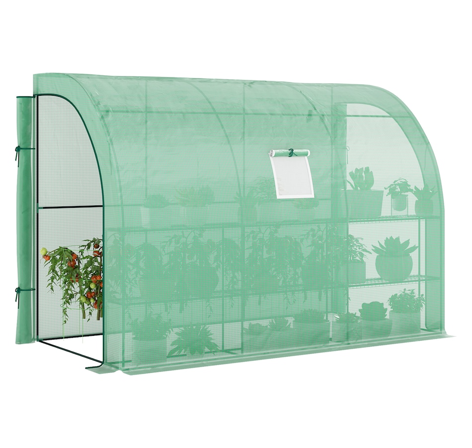 Image 965061.jpg, Product 965-061 / Price $94.99, Outsunny Walk-in Lean-to Greenhouse Outdoor Gardening Green House, Green from Outsunny on TSC.ca's Home & Garden department