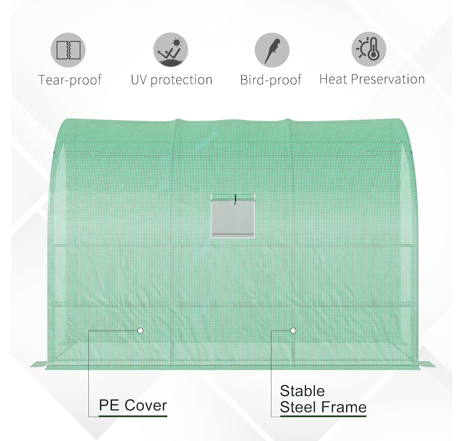 Image 965061_ALTMORE5.jpg, Product 965-061 / Price $94.99, Outsunny Walk-in Lean-to Greenhouse Outdoor Gardening Green House, Green from Outsunny on TSC.ca's Home & Garden department